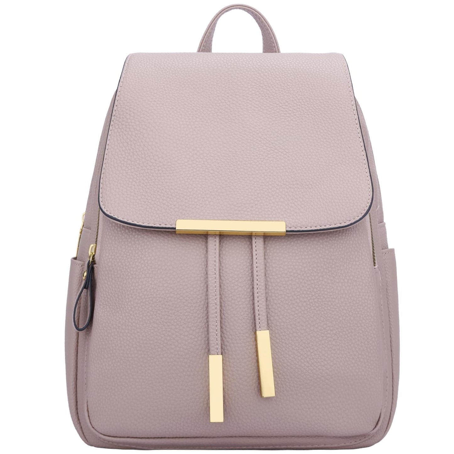 KKXIU Trendy Leather Backpack Purse for Women and Ladies Shoulder Travel Daypacks Bags (A-Pink)
