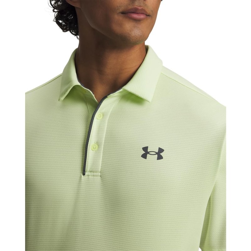 Under Armour Men's Tech Golf Polo, (392) Fade Green / / Pitch Gray, Small
