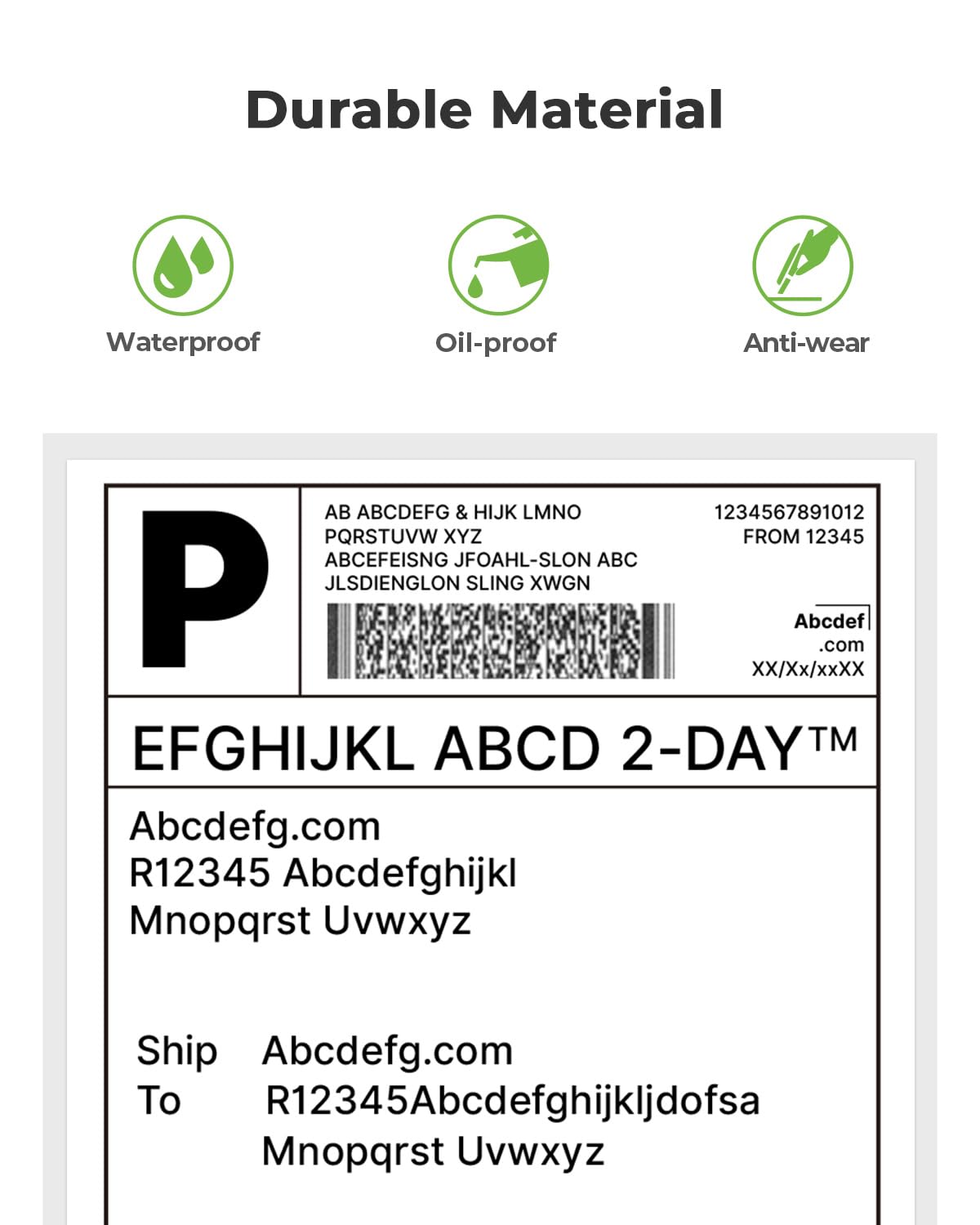 Nelko Genuine 4x6 Direct Thermal Shipping Label (Pack of 500 Fan-Fold Labels), 4x6 Thermal Labels for Nelko PL70E Shipping Label Printer, Perforated and Strong Adhesive, Commercial Grade