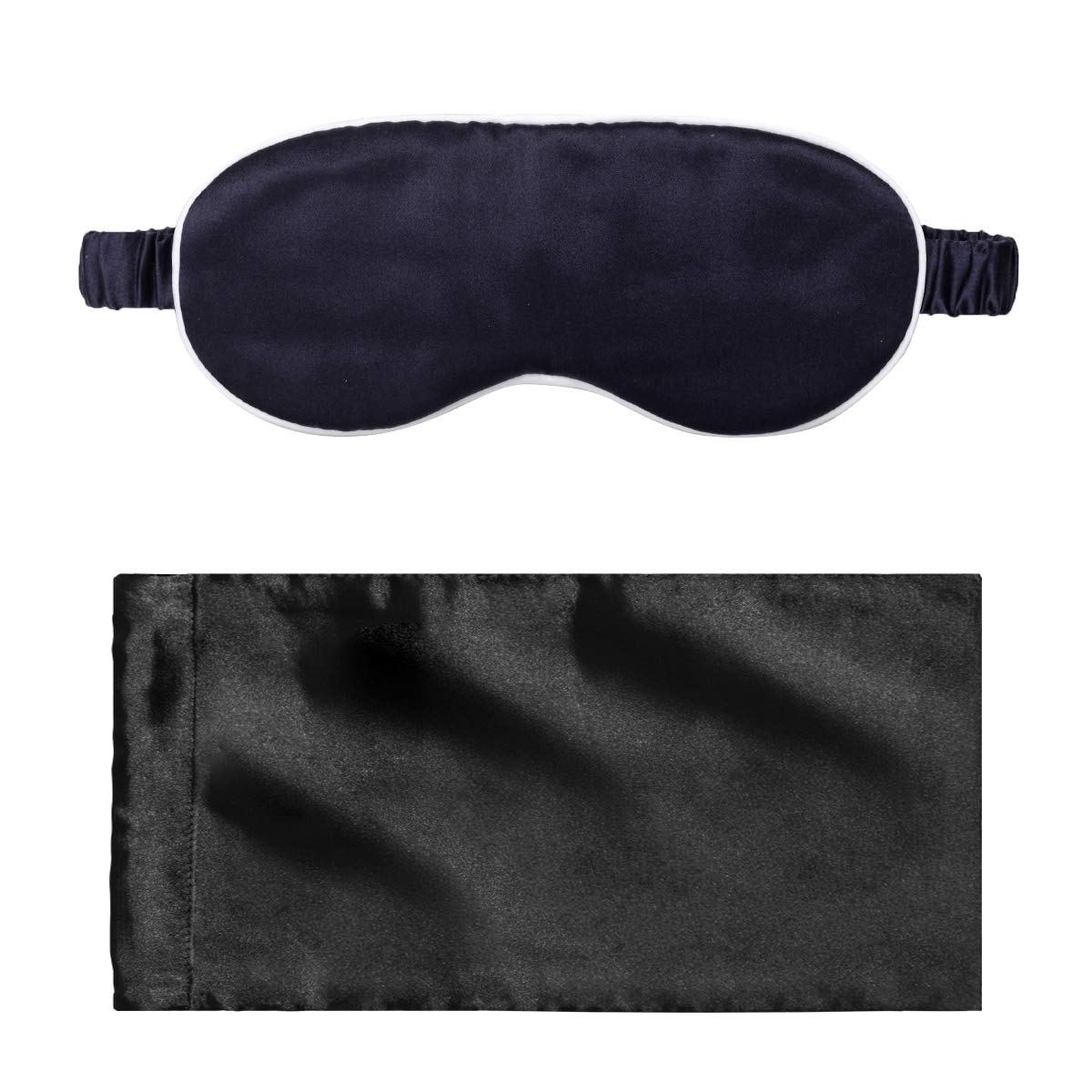 Silk Sleep Mask Light Blocking Luxury 100% Mulberry 19mm Silk Eye Mask Eye Cover Blindfold Ultra Soft Light & Comfy Anti Aging Skin Care with Travel Bag Gift Package