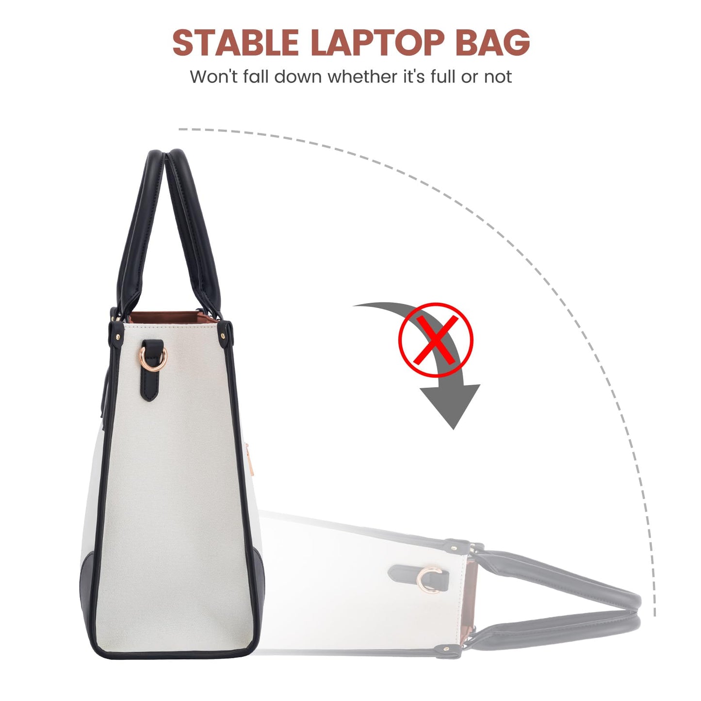 LOVEVOOK Laptop Bag for Women 15.6 lnch,Waterproof Laptops Tote Bags for Womens,Professional Work Bags for Women with Cup Holder,Large Laptop Purse Computer Briefcase Office Teacher Clutch Bag,2 PCS