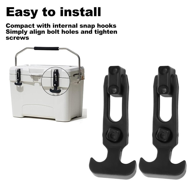 crenlux Rubber Flexible T-Handle Hasp Draw Latch for Farm Machinery, Construction Hoods, Off-Road Vehicles, Golf Carts, Coolers, Rubber Flexible T-Handle Hasp Draw Latch Replacement (4Pcs)