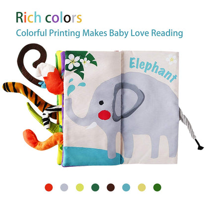 beiens Baby Books Toys, Touch and Feel Crinkle Cloth Book for Infant Baby 0-3-6-12-18 Months, Early Development Interactive Stroller Soft Toys, Easter Basket Essentials Shower Gifts for Boys Girls