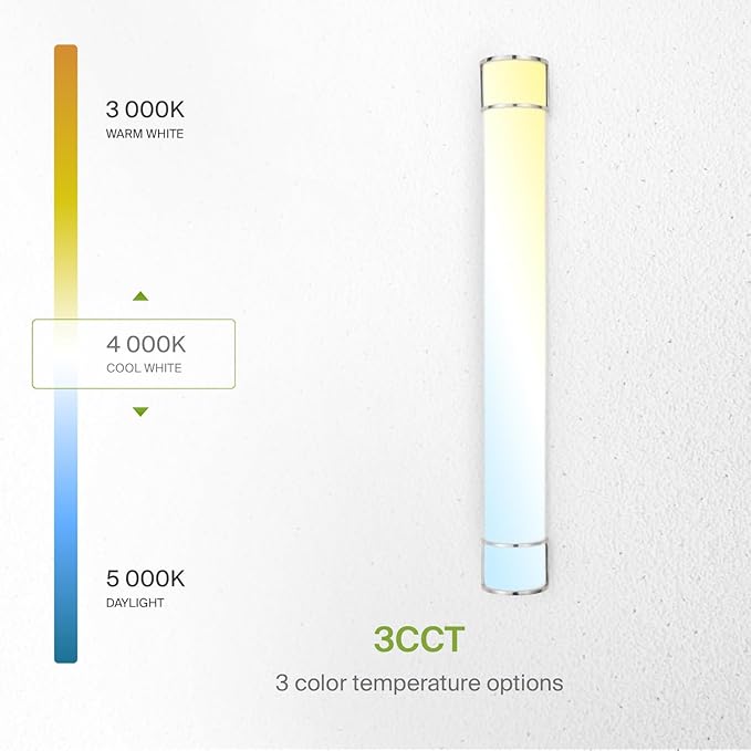 ASD LED 48" Vanity Flush Mount Light Fixture, Linear Bathroom Lighting Bar | 3CCT, Dimmable, Energy Star, ETL Listed | 35W 3200LM 3000-5000K 120V | Long Bath Wall Sconce Over Mirror | Nickel, 4 Pack