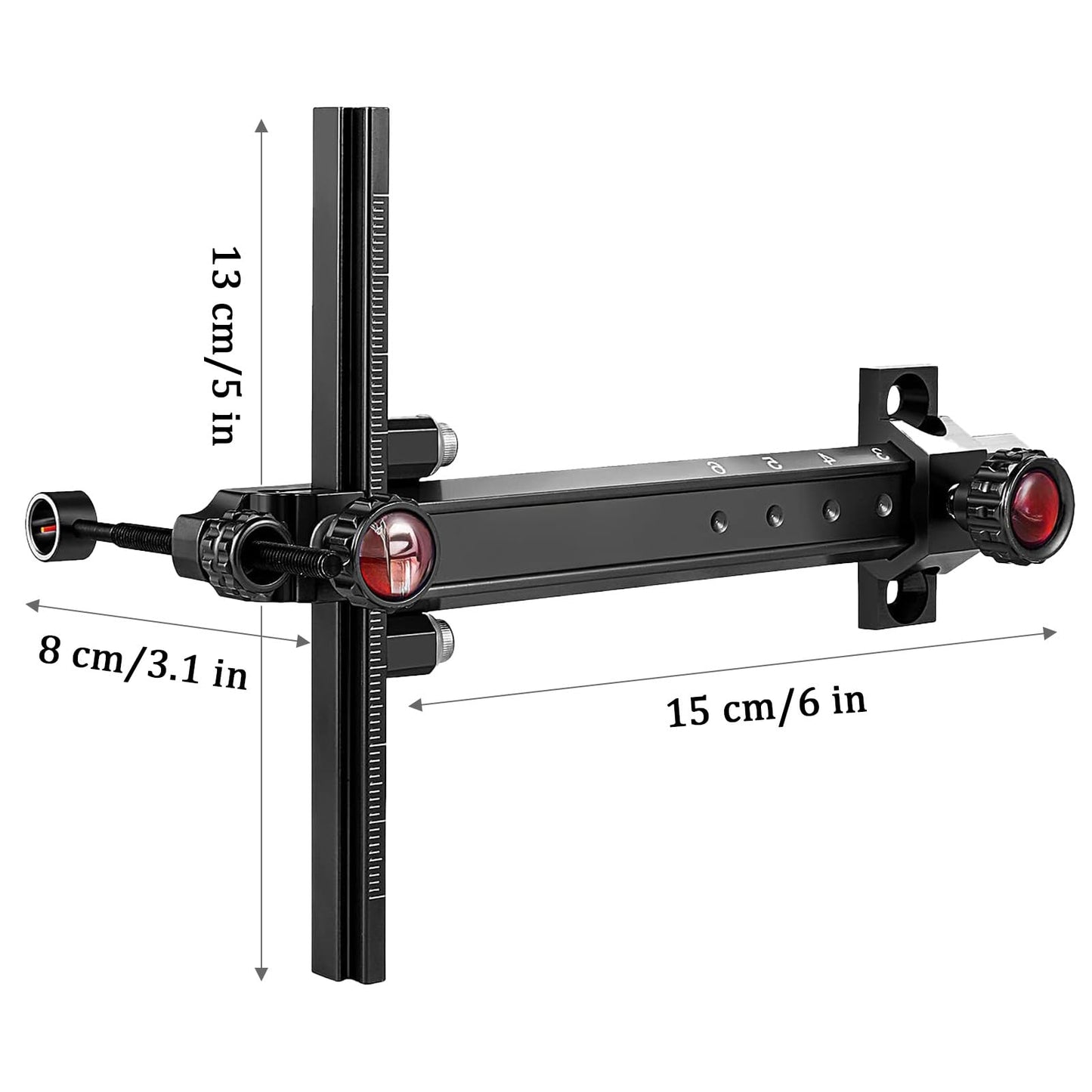 Single Pin Archery Recurve Bow Sight-Aluminum T-Shaped Left Right Handed Adjustable Bow Sight for Metal and Wooden Recurve Bow.