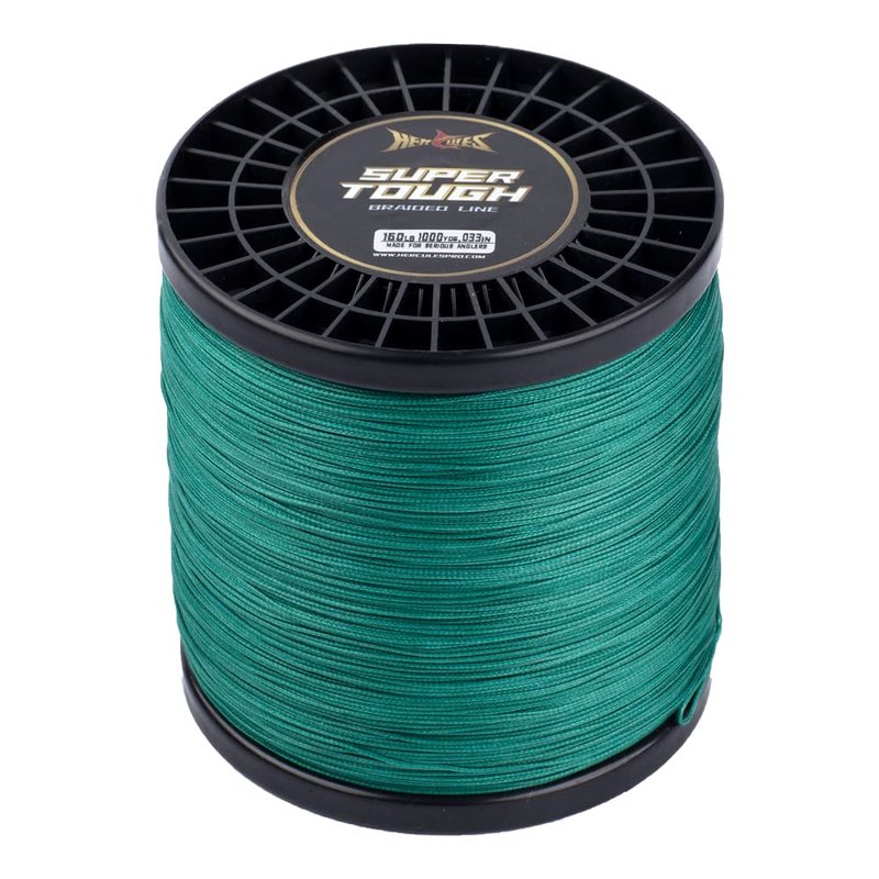 HERCULES Super Tough Braided Fishing Line 20 pounds Test Moss Green 20LB (1000 Yards) - 4 Strands
