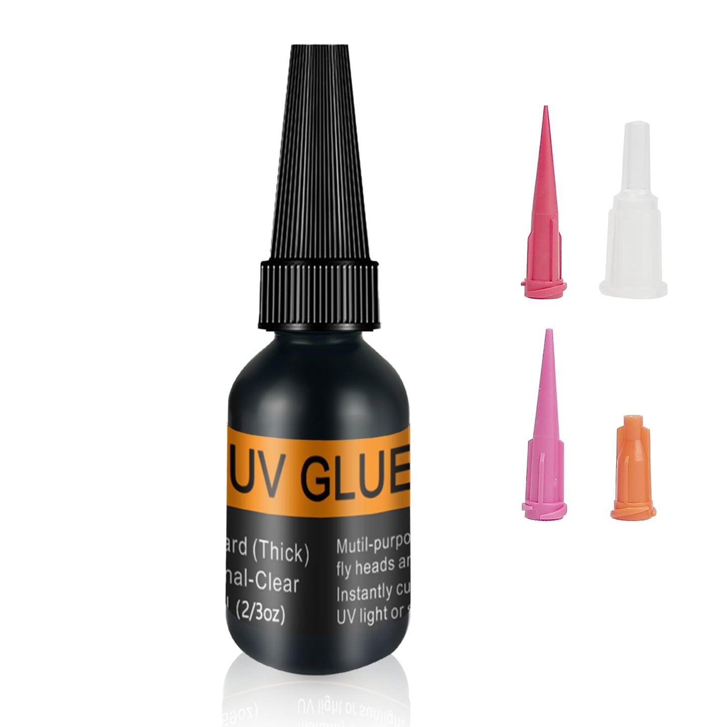 Riverruns UV Clear Glue Three Formula Thick Glue Fly Tying for Building Flies Flies Heads Bodies and Wings Tack Free Special Introductory Sale!(UV Thick Glue)