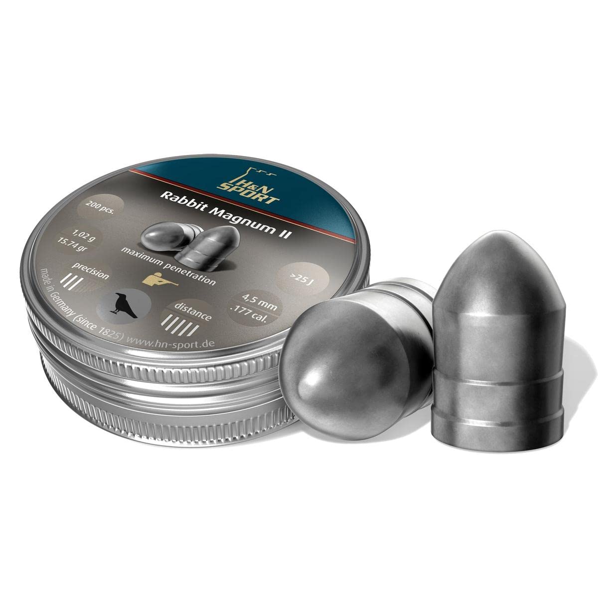 H&N Sport H&N Rabbit Magnum II Airgun Pellets .177/15.74 Grains (200 Count)