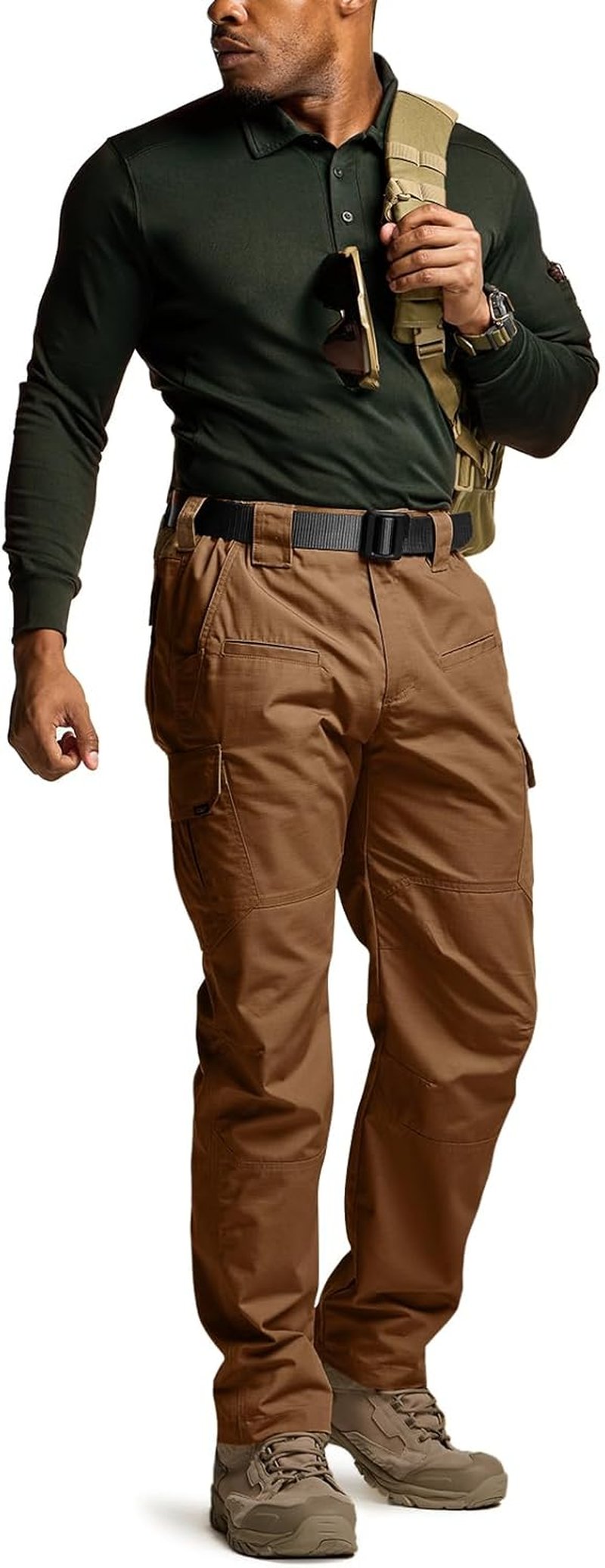 CQR Men's Tactical Pants - Lightweight Water-Resistant Cargo Pants for Hiking | EDC Outdoor Apparel