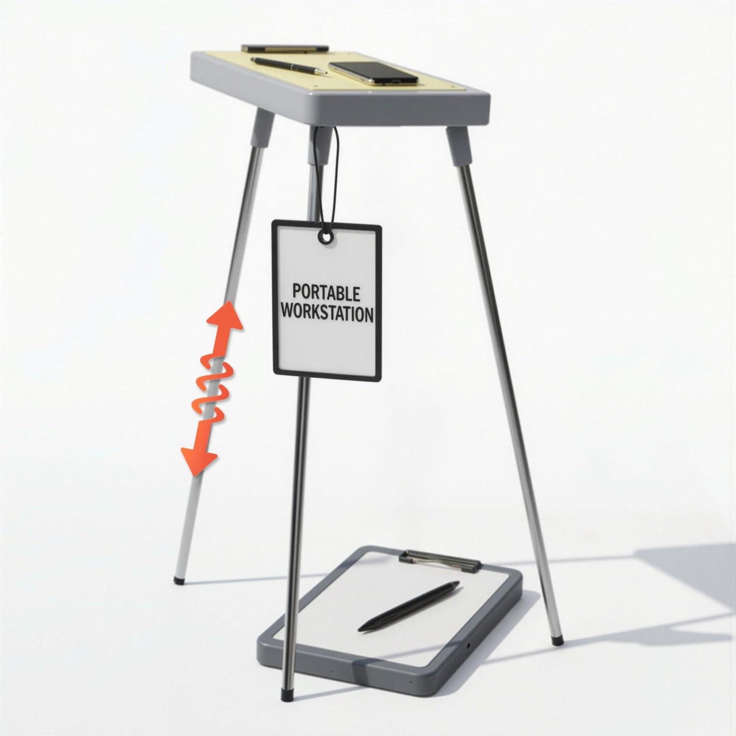 Mantis Self Standing Clipboard - Light Note Taking Clip Board with Retractable Legs, Letter/ A4 Size, for Contractor, Teacher, Nurses