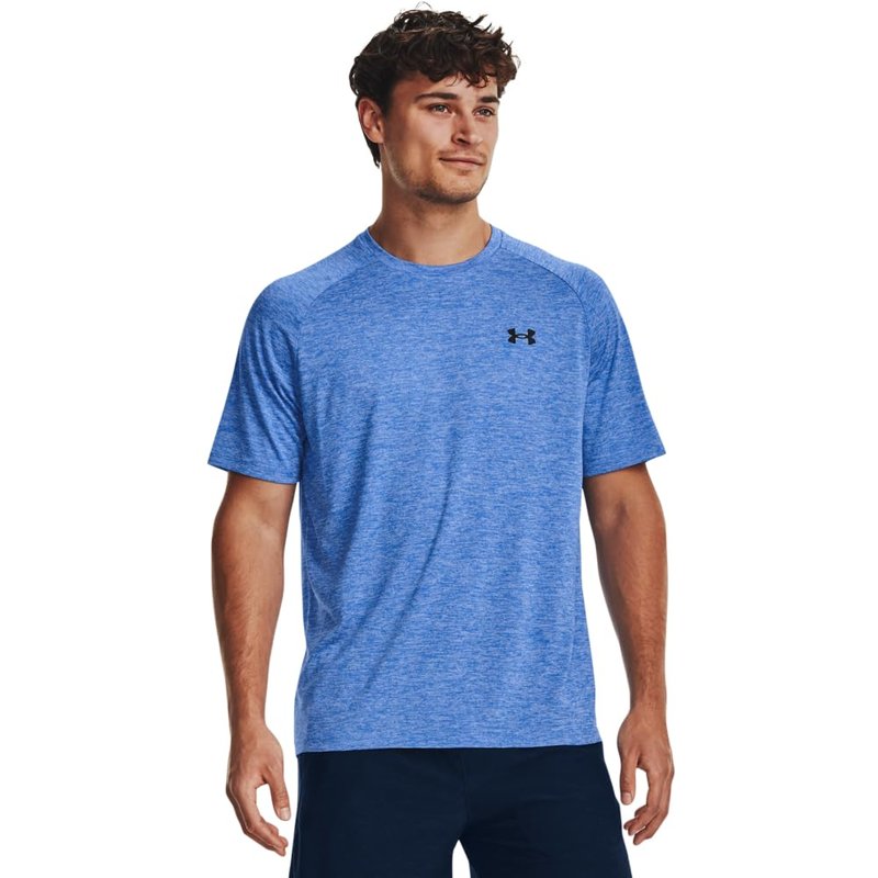 Under Armour Men's Tech 2.0 Short-Sleeve T-Shirt, (464) Water / / Black, Large