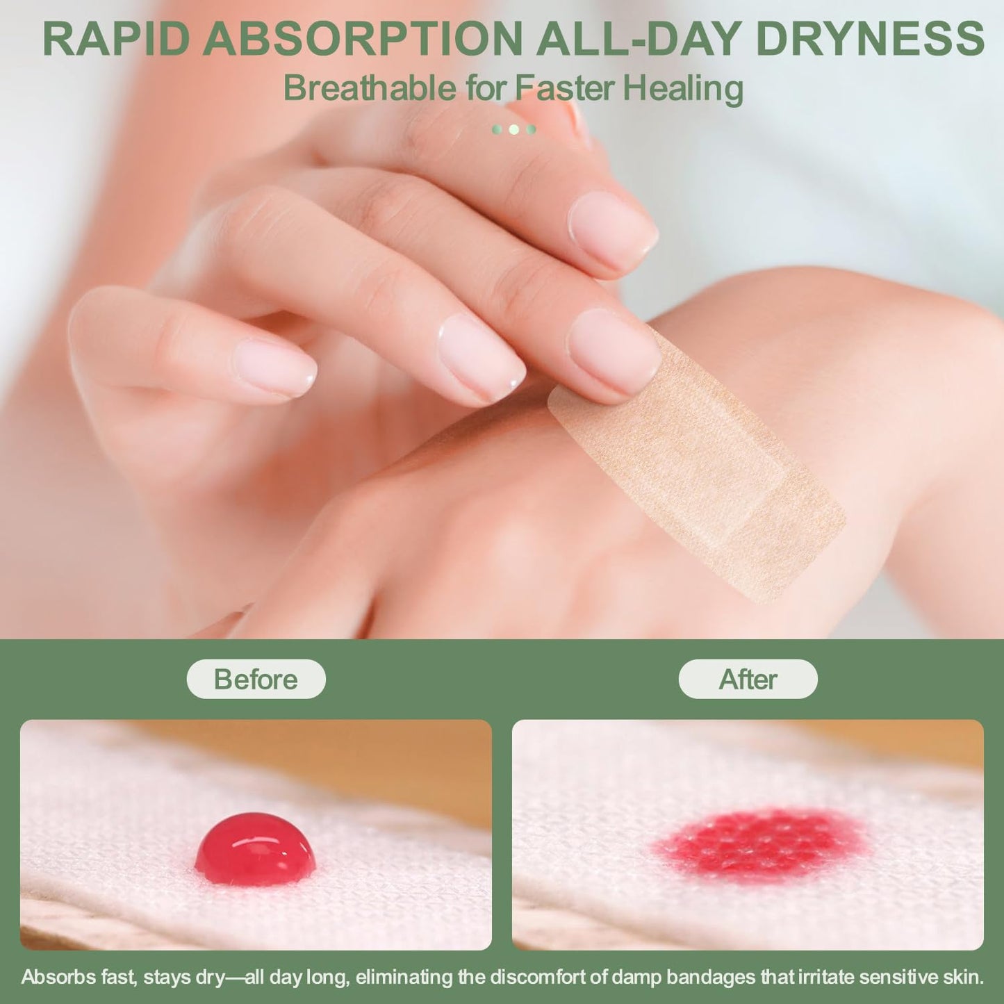 Hysimedy Silicone Bandages for Sensitve Skin Assorted Bandages Variety Pack Painless Removal Latex Free Flexible Fabric Hypoallergenic Bandages for Geriatric and Children 60 Counts