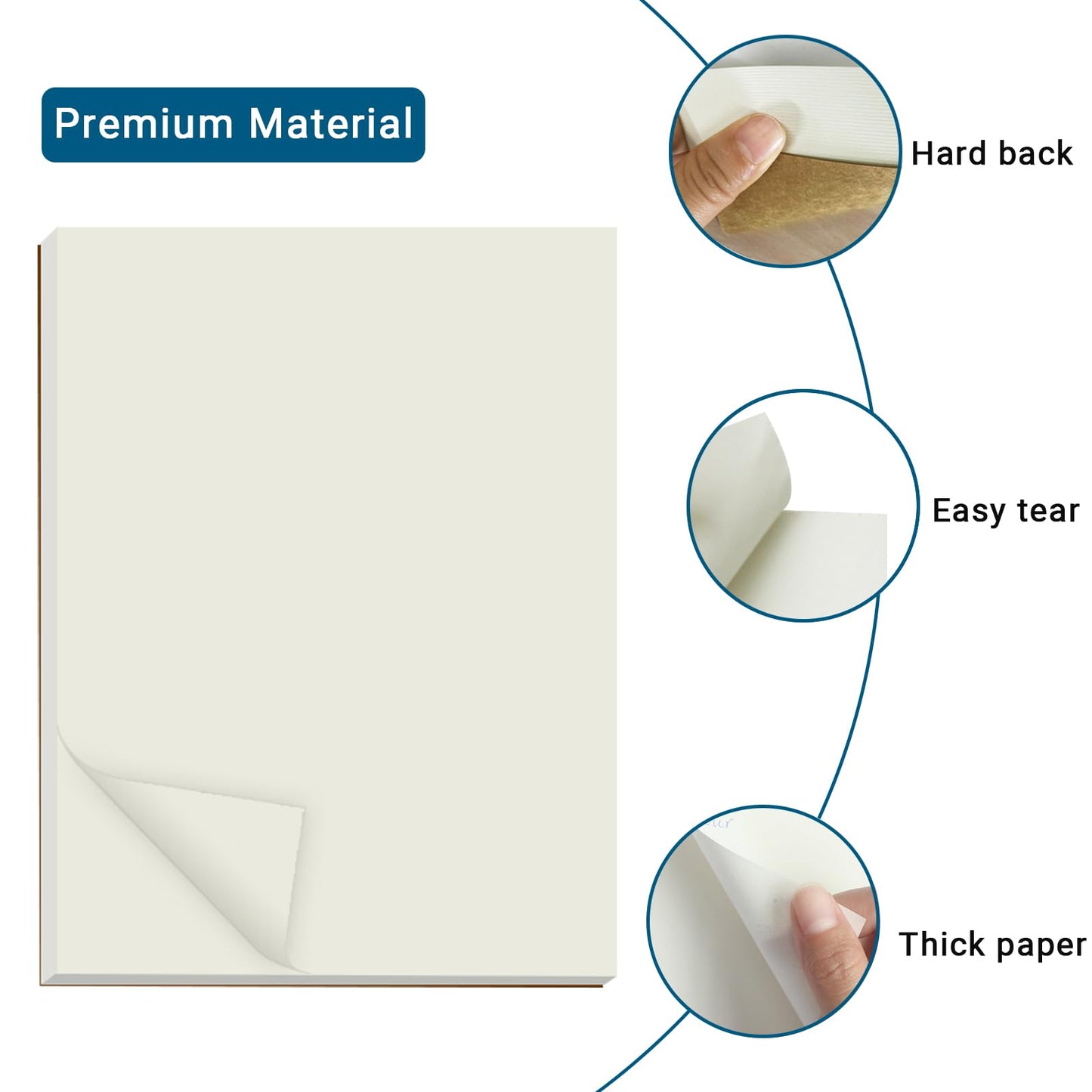 suituts 12 Pack Note Pads 8.5X11 Inch Memo Pads, Scratch Pad, Paper Pads, Writing Pads Bulk for Drawing Sketching, Letter Size (Each Pad 50 Sheet)
