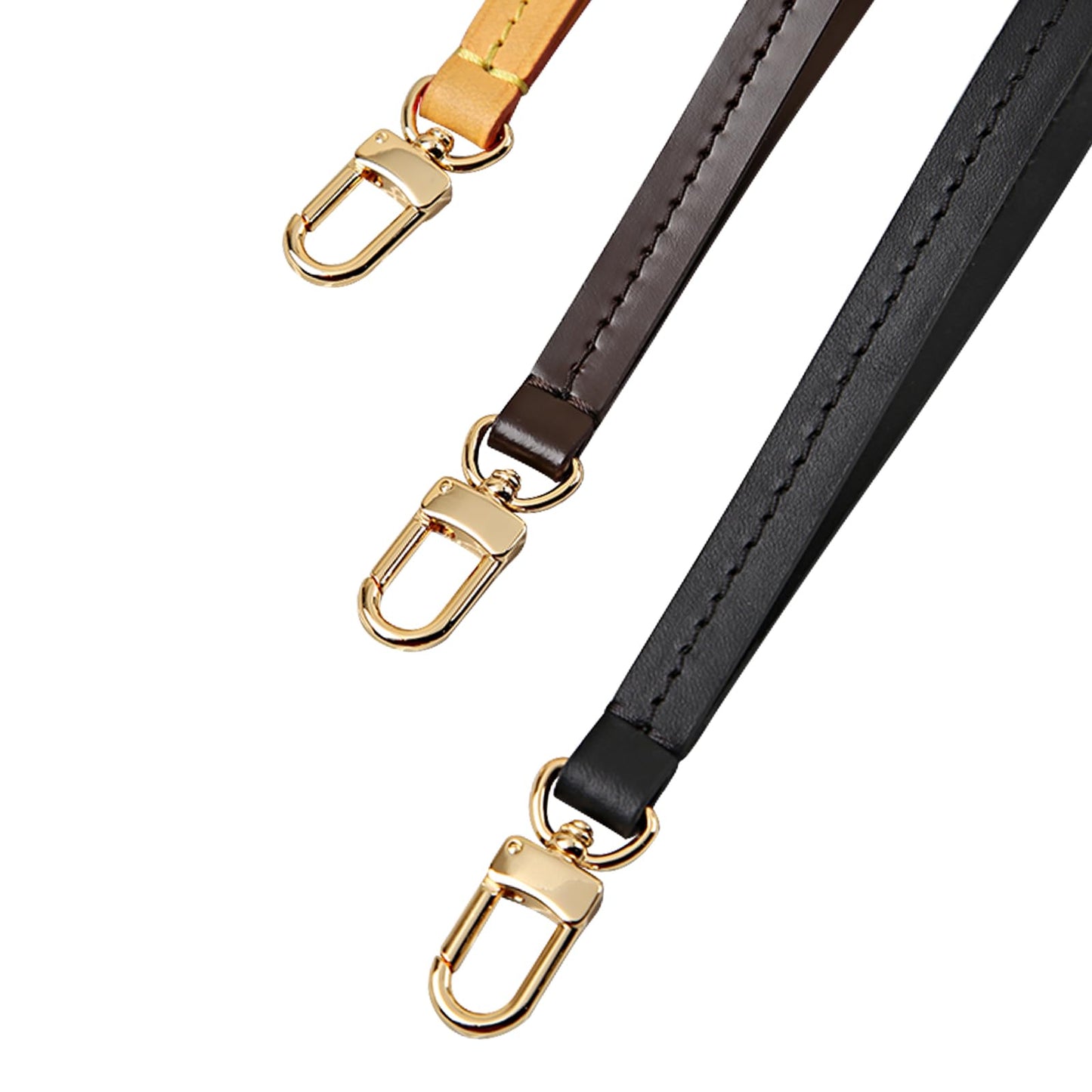 jiesinlov Purse Hand Wrist Strap,Vachetta Leather Replacement Wristlet Keychain Strap for Clutch Bag(Width:0.43in&Length:8.5in-Beeswax)