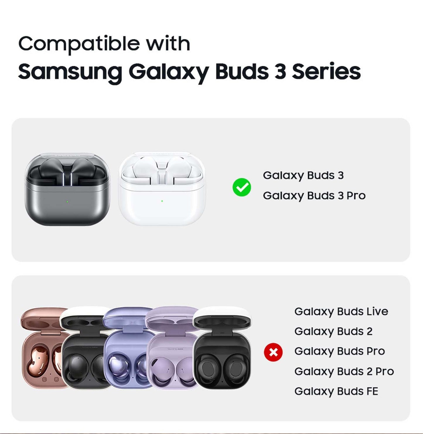 for Samsung Galaxy Buds 3 Pro/Buds 3/Buds3 FE Case Leather - Vintage Cowhide Cover with Keychain | Shockproof Charging Case | Personalized Brown