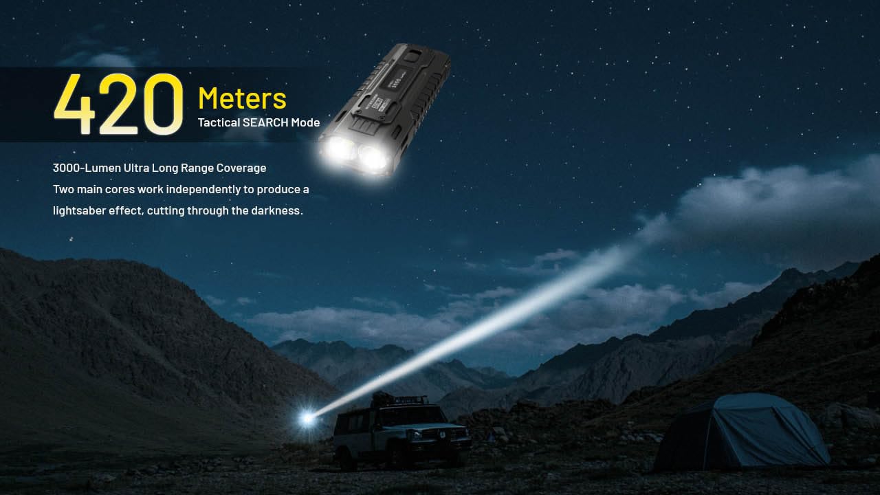 Nitecore EDC37 EDC Flashlight, 8000 Lumen Flat Shape USB-C Rechargeable Fast Charging with Digital OLED Display and Mechanical Lock Sticker
