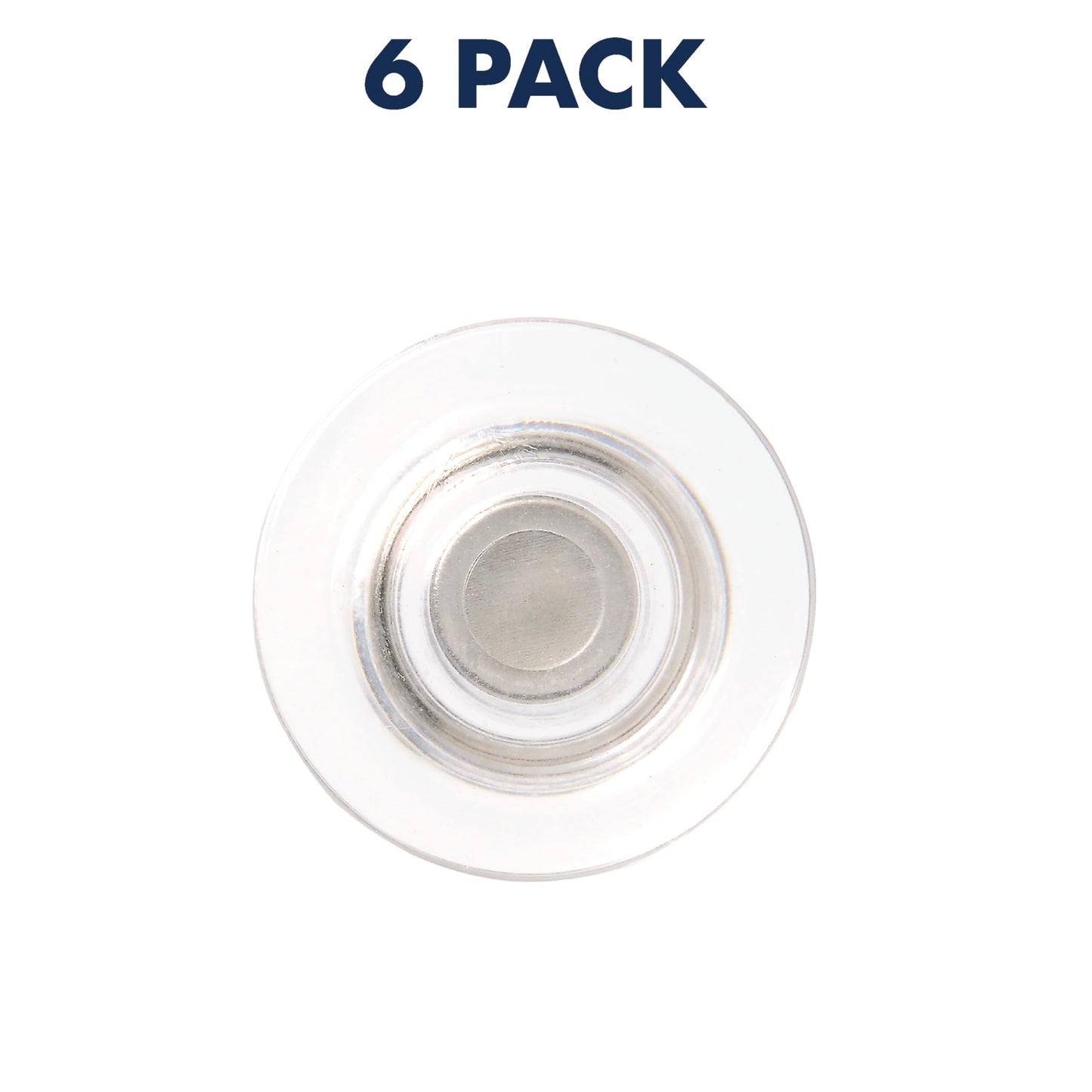Quartet Strong Magnets, Glass Whiteboard, Dry Erase Board, Large, Clear Rare Earth Magnets, 6 Pack (85391)