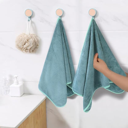 KinHwa Microfiber Hand Towels for Bathroom Soft and Absorbent Face Towels Grey