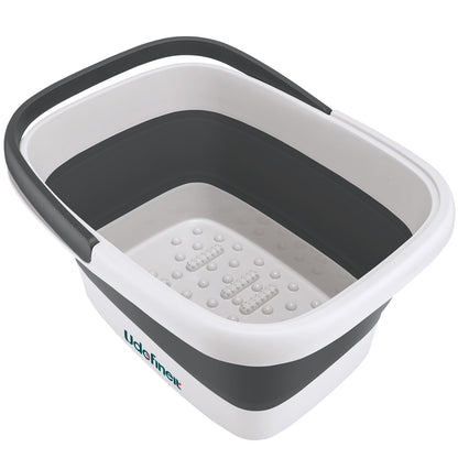 Udefineit Foot Bath Basin, Foldable & Portable Foot Soak Tub with Massage Acupoint for Foot Spa Bath, 15L/4 Gallon, Foot Massager Soaking Bath Basin Bucket for Pedicure Home Spa Treatment (Green)
