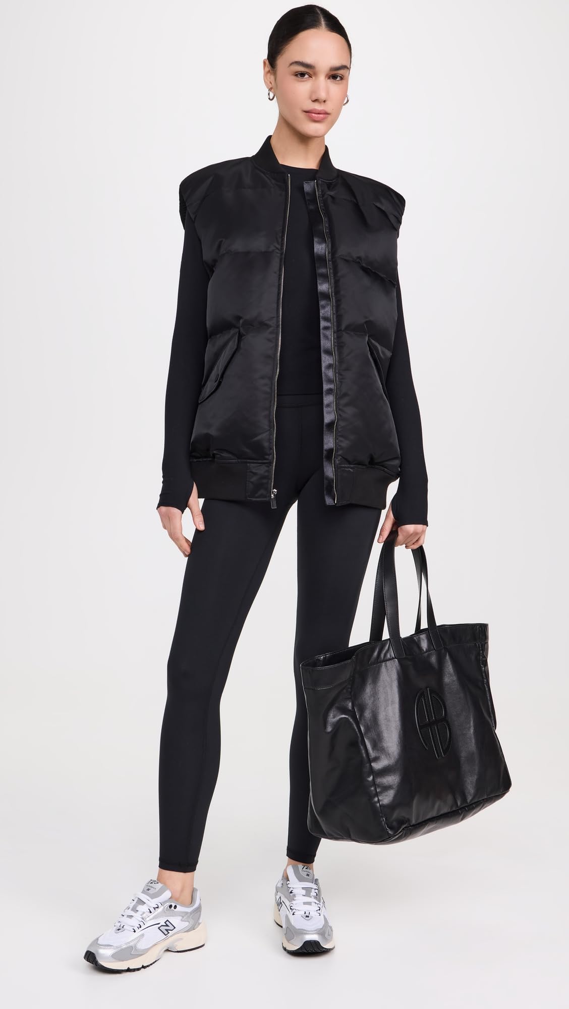 ANINE BING Women's Large Rio Tote, Black, One Size