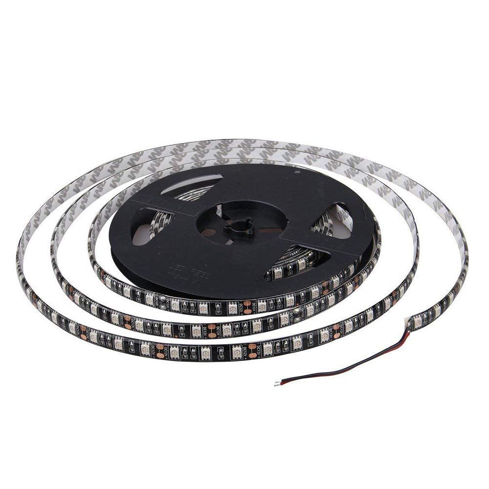 SOCAL-LED LIGHTING 5M 16.4ft Blue Flexible LED Strip High Power Bright 300 SMD 5050 with Double Side Tape, IP65 Waterproof, Cuttable, Black PCB