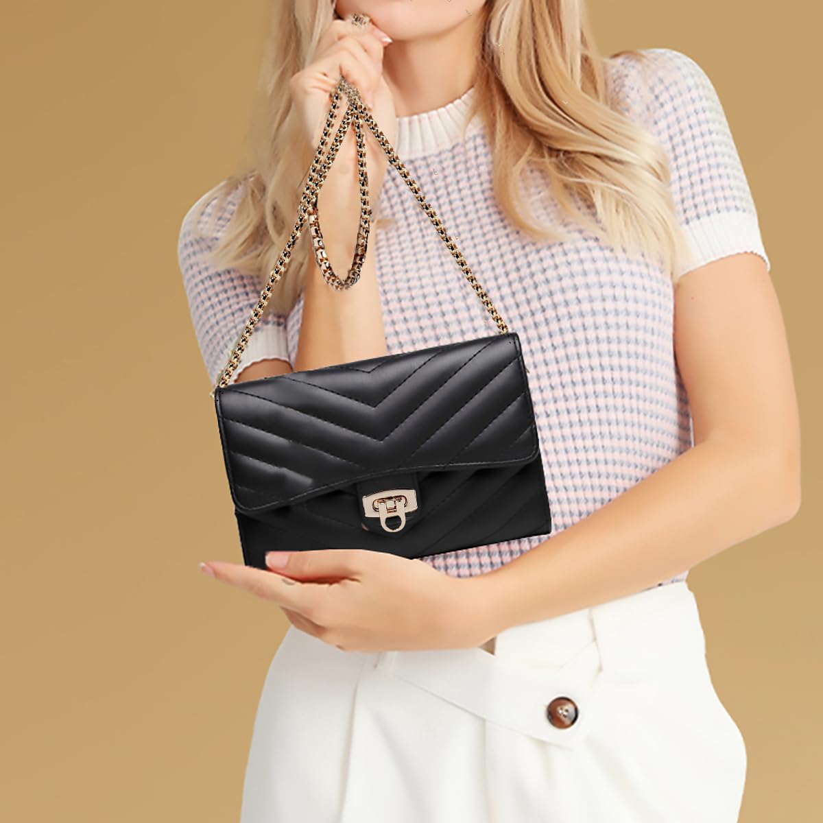 YAZEKOUS Crossbody Bags for Women, Small Purses Crossbody Purses for Women, Cell Phone Purse with Card Slots for Travel Daypack Black
