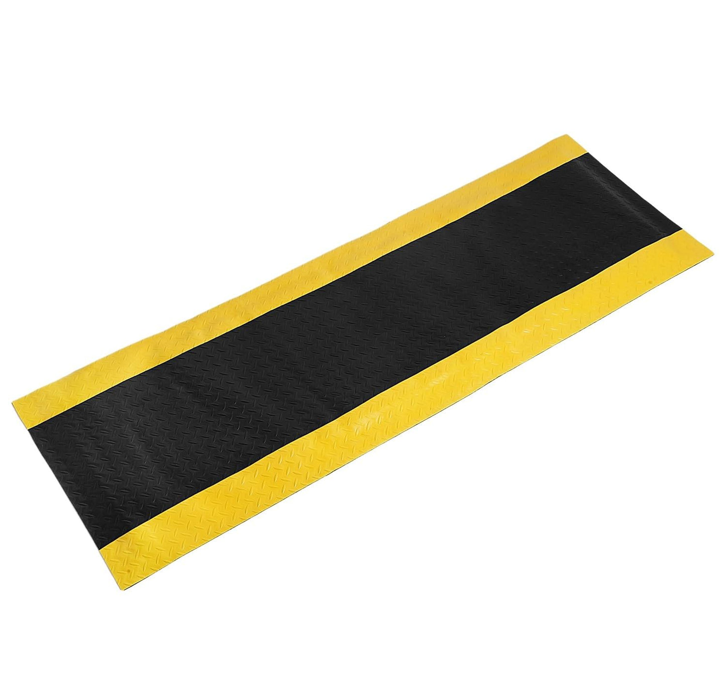 Nisorpa Anti Fatigue Mat Industrial, 20"x 60" Ergonomic Standing Mat with Safety Yellow Border, PVC Foam Commercial Cushion Floor Mats for Garage, Workplace, Shop
