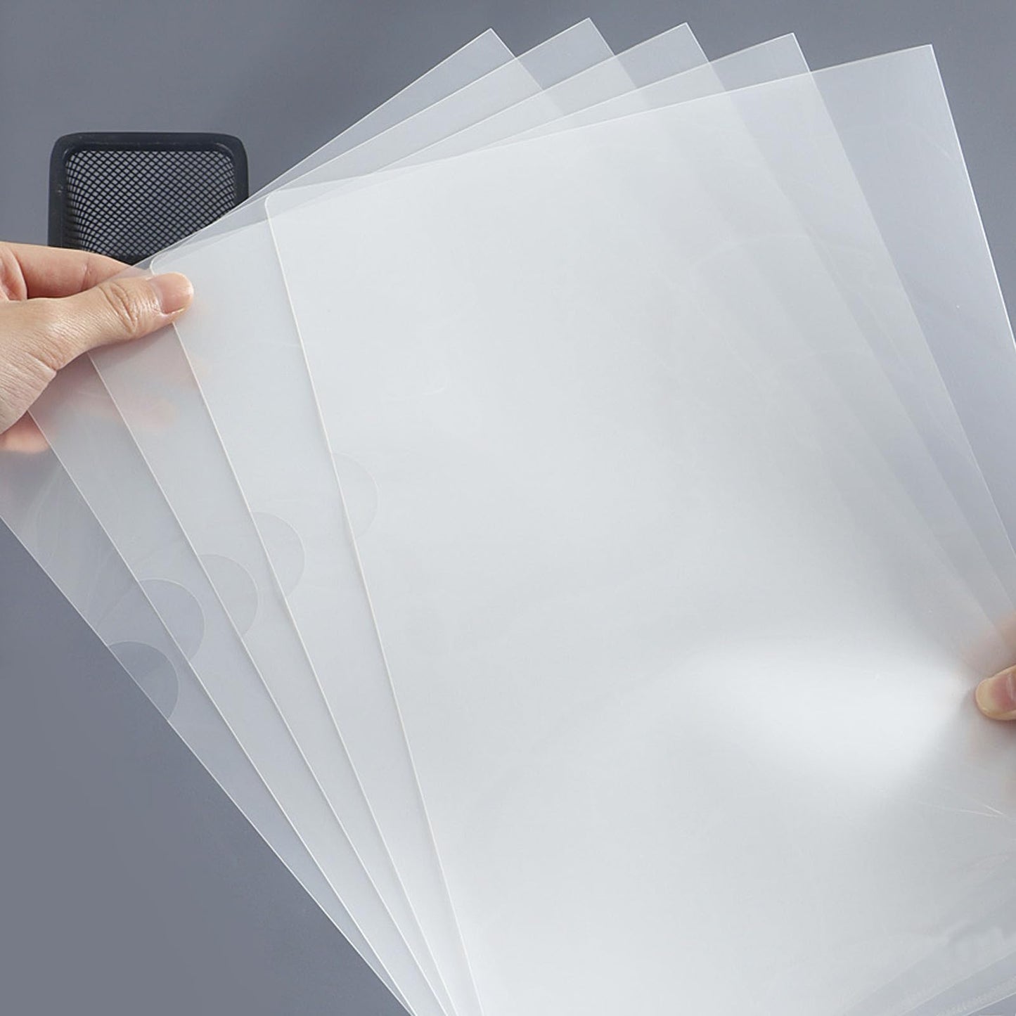 VANRA 30 Pack Clear Document Folders Sleeves Poly Project Pockets for A4 Letter Size Paper, Plastic Folder for School Office Classroom, Transparent