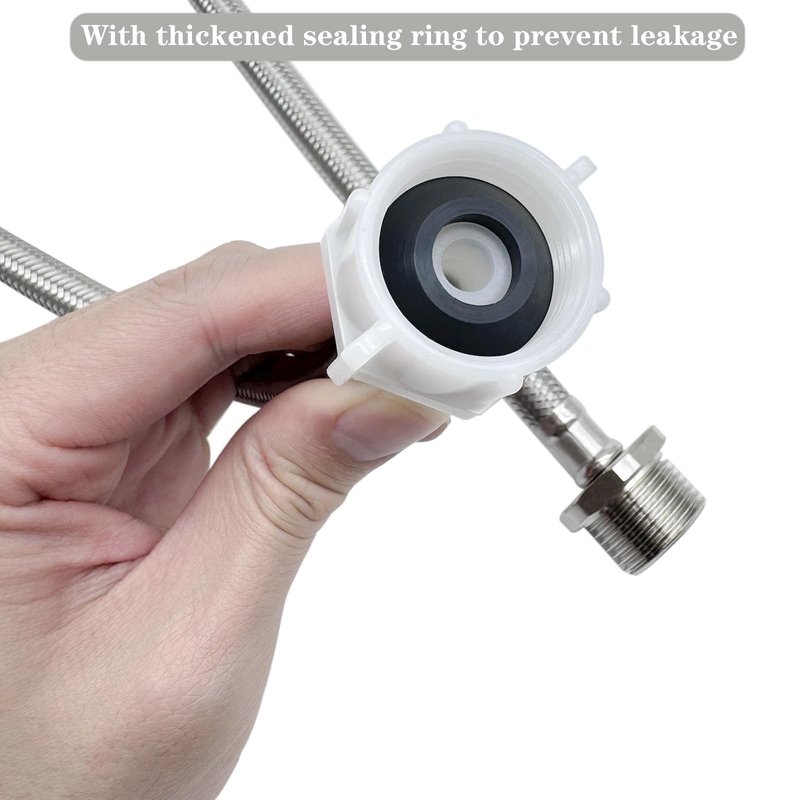 OBQSNS 6 Inches Hose Extension- 7/8 Male to 7/8 Female Ballcock,Connector to Toilet Tank,Stops Leaks & Fits Bidet Sprayer/Tank Adapter,Compatible With TOTO Series Washlet
