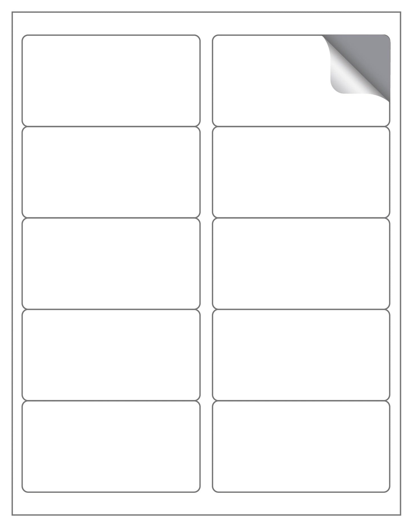 MACO Printable Labels for Shipping - Laser/Ink Jet Compatible Shipping Labels, 10 per Sheet, 2" x 4", Box of 100 Pages/1000 Labels, White