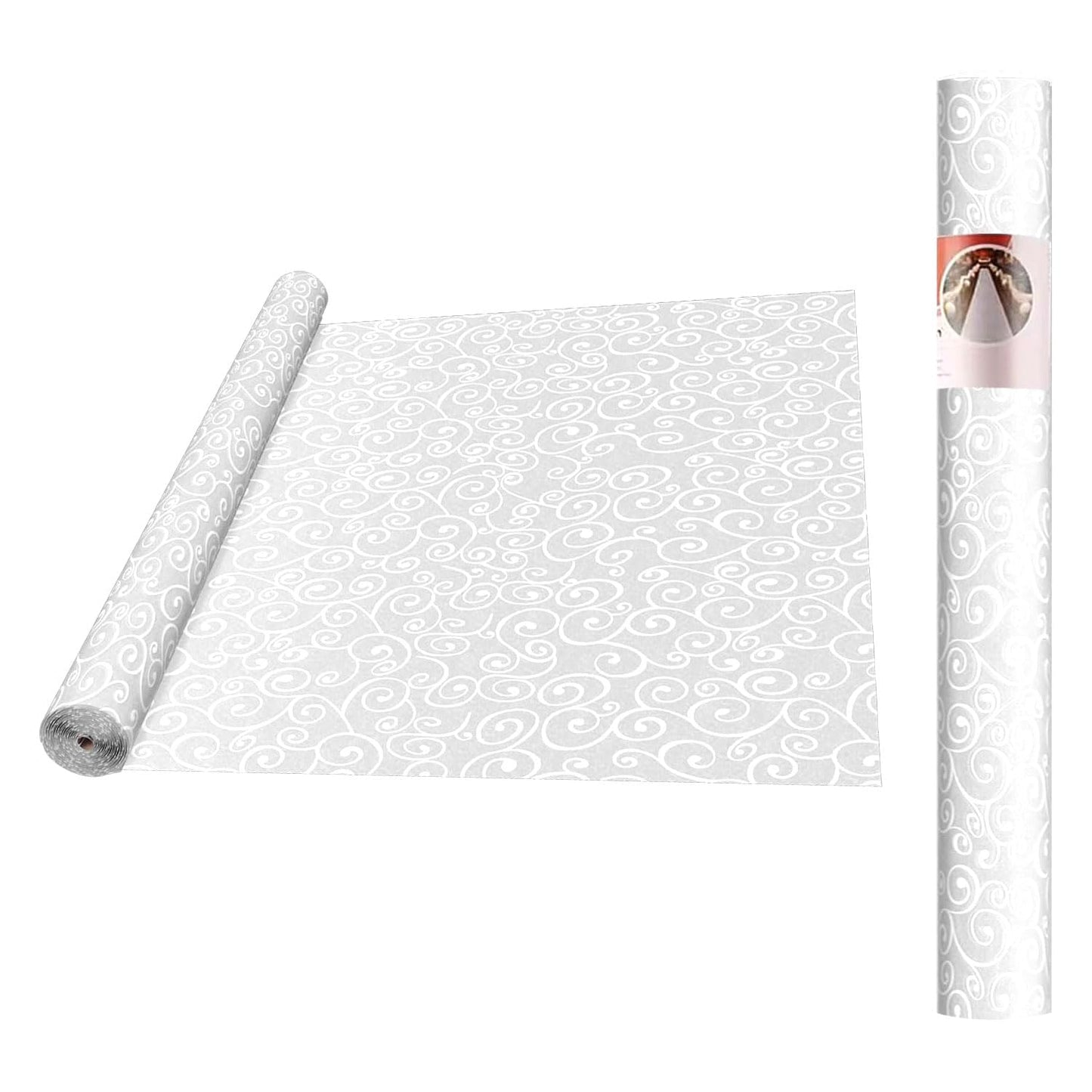 FrenzyBird Thickened Aisle Runner for Wedding CeremonyFeet White Aisle Runner Walkway for Indoor Outdoor Wedding Church Decorations ，Halloween Parties can Also use a Carpet，50g(Vine, 3x50Feet)