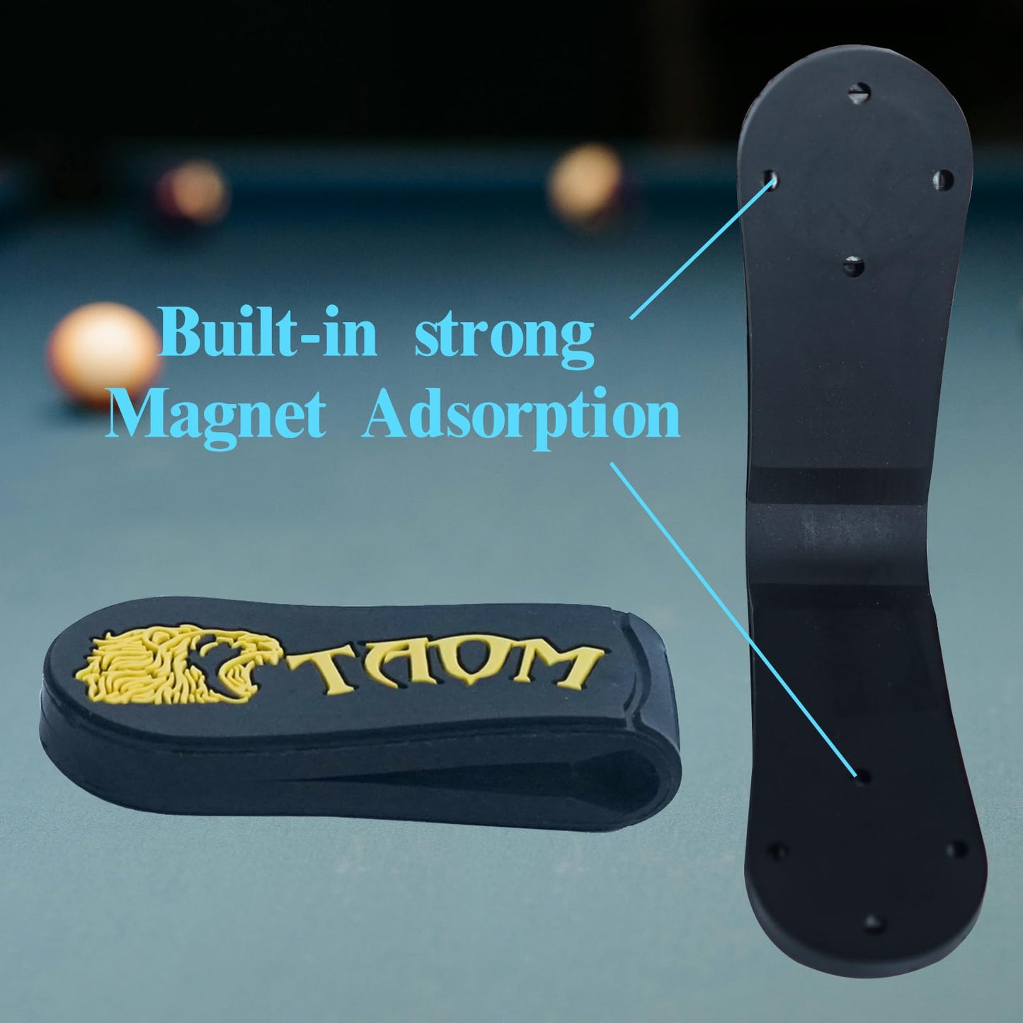 Banly Round Pool Chalk Holder - Portable Pool Cue Chalk Holder, Magnetic Mini Chalk Holder Pool Billiards, Pool Cue Chalk Case Container, Silicone Clip for Magnetic Mini Chalk Holders