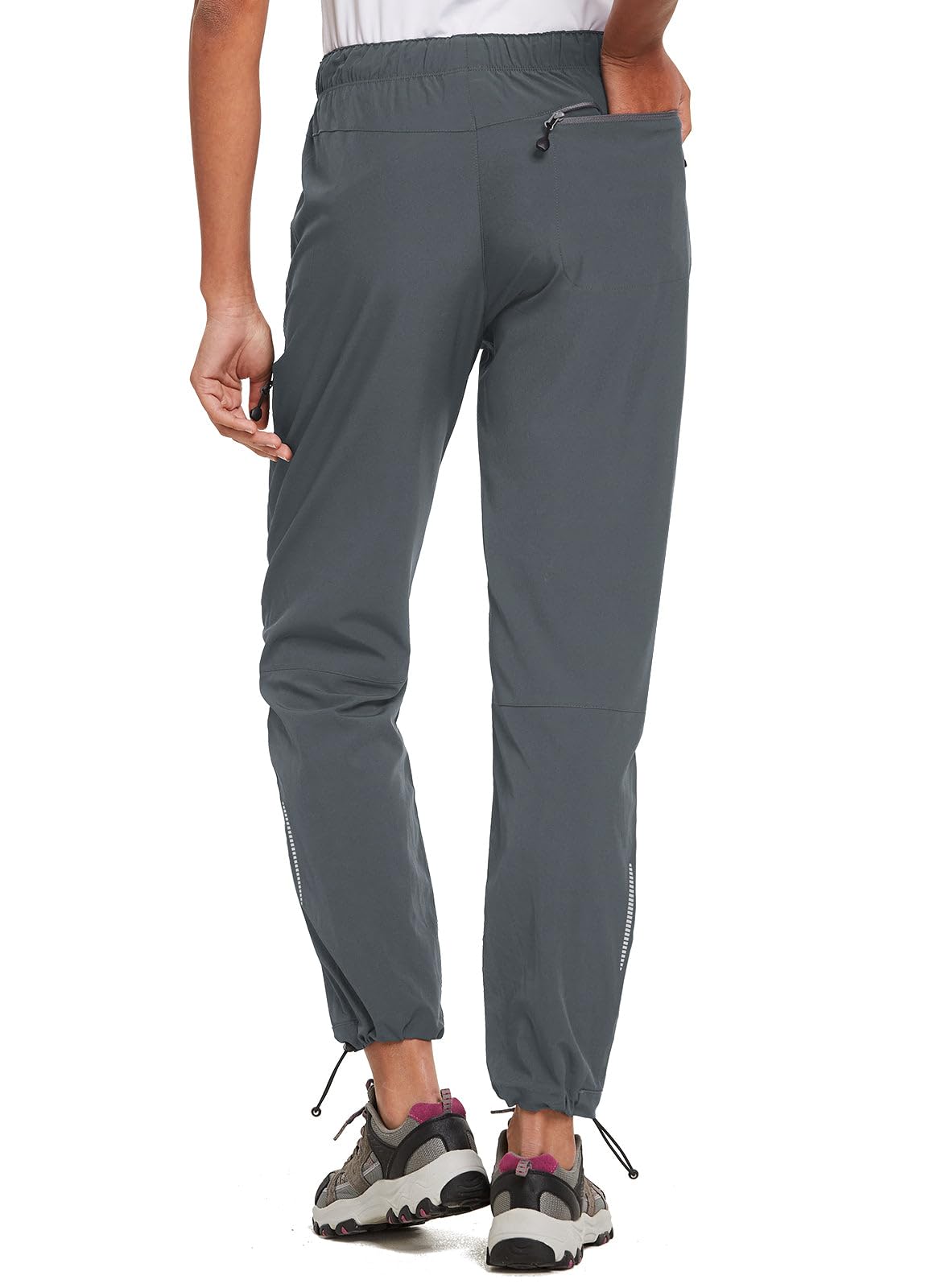 baleaf Women's Hiking Pants Quick Dry Lightweight Water Resistant Stretch Cargo Pants with Zipper Pockets Travel Camping 29''-Navy Blue 3XL