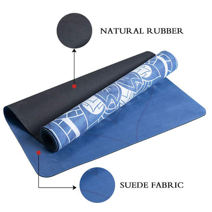 Travel Yoga Mat, Non Slip Exercise Suede Mat with Carry Bag, All-Purpose Fitness Mat with High Density Anti-Tear Surface for Women, Ideal for Pilates Workout (72'' x 24'' x 1.5mm Thick)