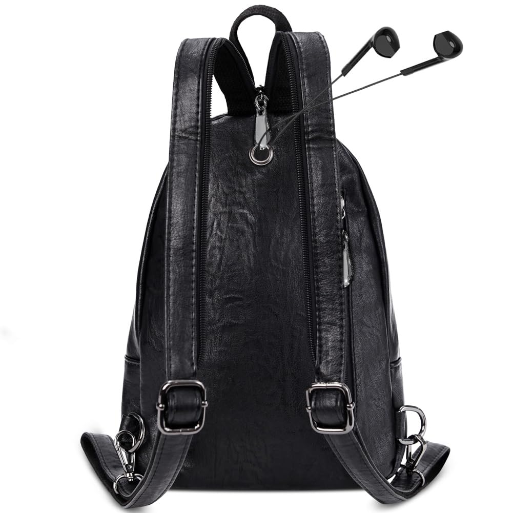 Small Backpack Purse for Women Fashion PU Leather Backpack Convertible Ladies Sling Bag
