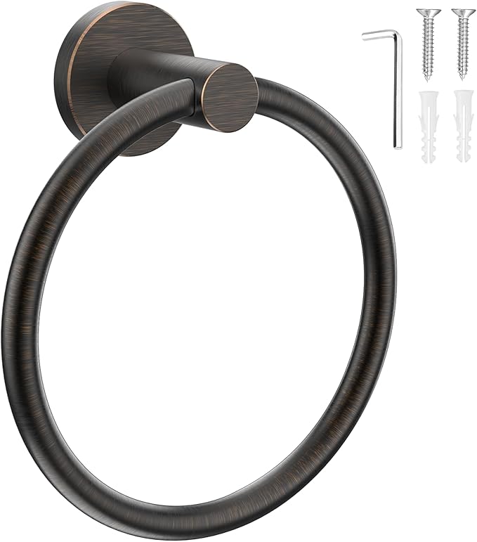 SetSail Towel Holder for Bathroom Wall Screw-in Towel Ring Stainless Steel Hand