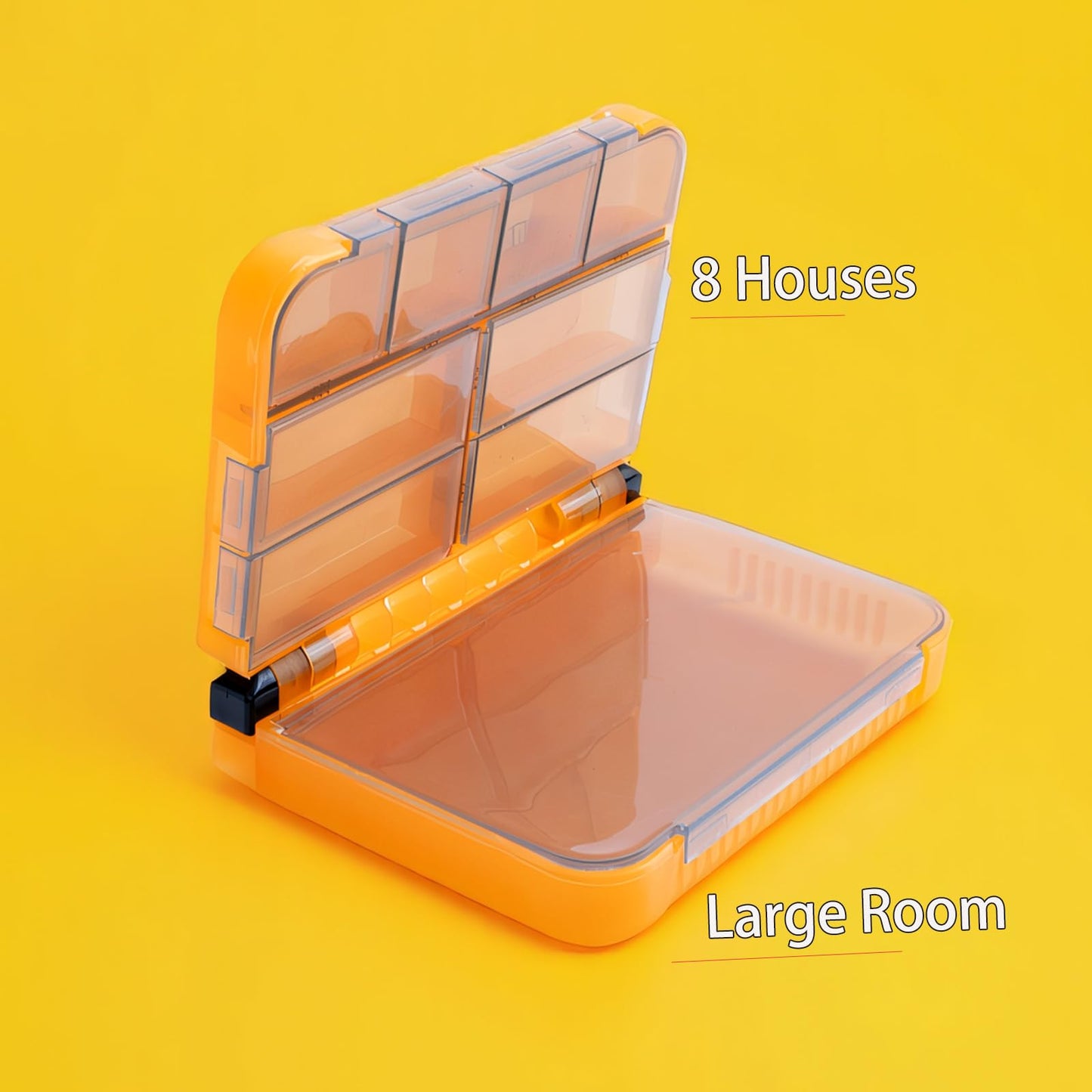 Tcakelox Mini Plastic Tackle Boxes for Small Tackle Box Organizer, Ideal for Fishing Storage Containers, Kayak Fly Boxes Large
