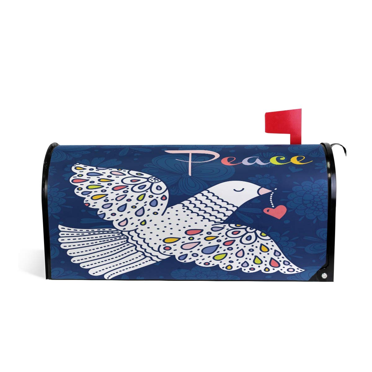 ALAZA Love Peace Cute Dove Magnetic Mailbox Cover MailWraps Garden Yard Home Decor for Outside Standard Size-18"x 20.8"…