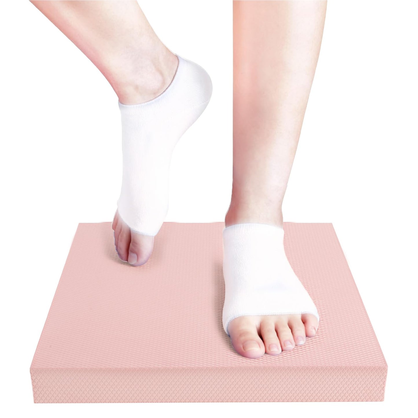 MBKHFLL Exercise Balance Pad，Balance Foam Mat for Physical Therapy Equipment & Strength Stability Training, Slip Resistant Foam Mat for Yoga, Pilates, Meditation，Gardening knee pads (Pink)
