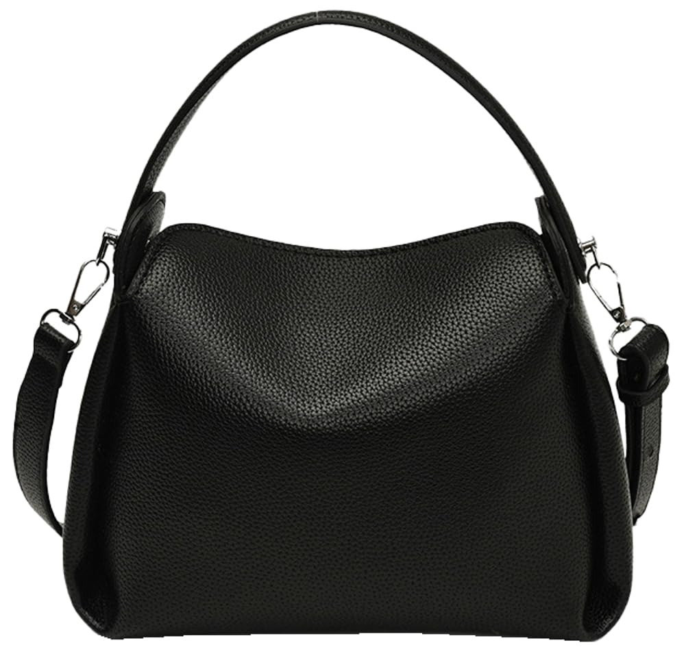 Women's Soft PU Leather Crossbody Bag Slouchy Top Handle Shoulder Bag with Detachable Strap Casual Hobo Purse