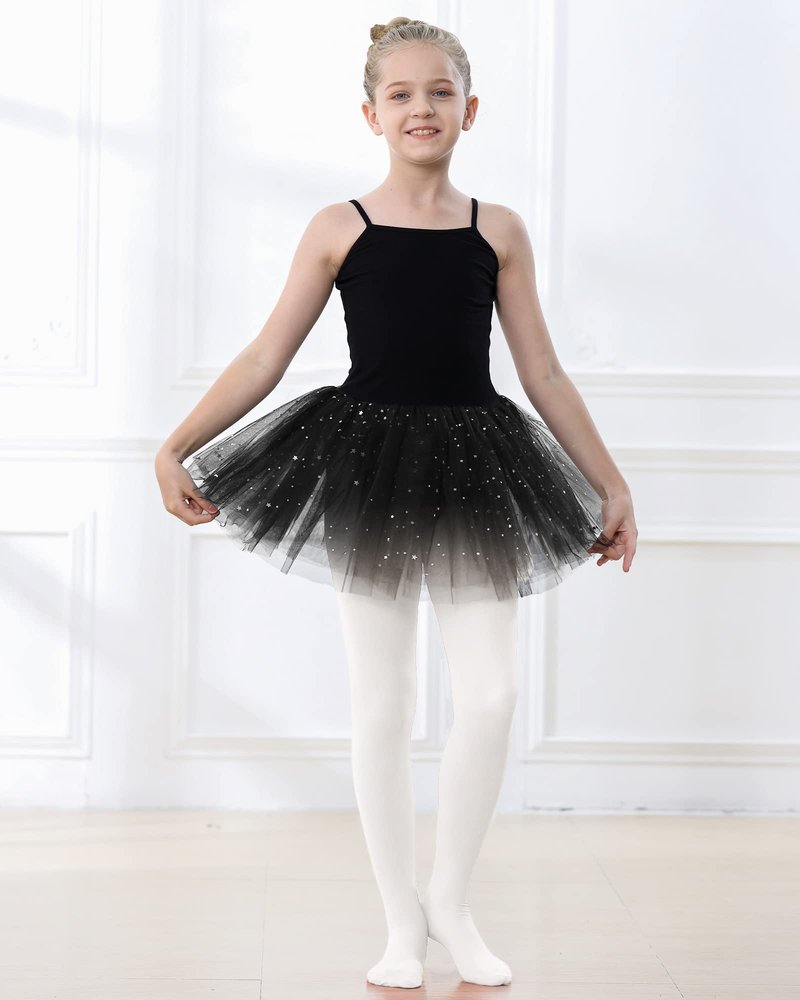 Stelle Girls Women Ballet Dance Convertible Tights Ultra Soft Pro Transition Tights (White, 9-14years)