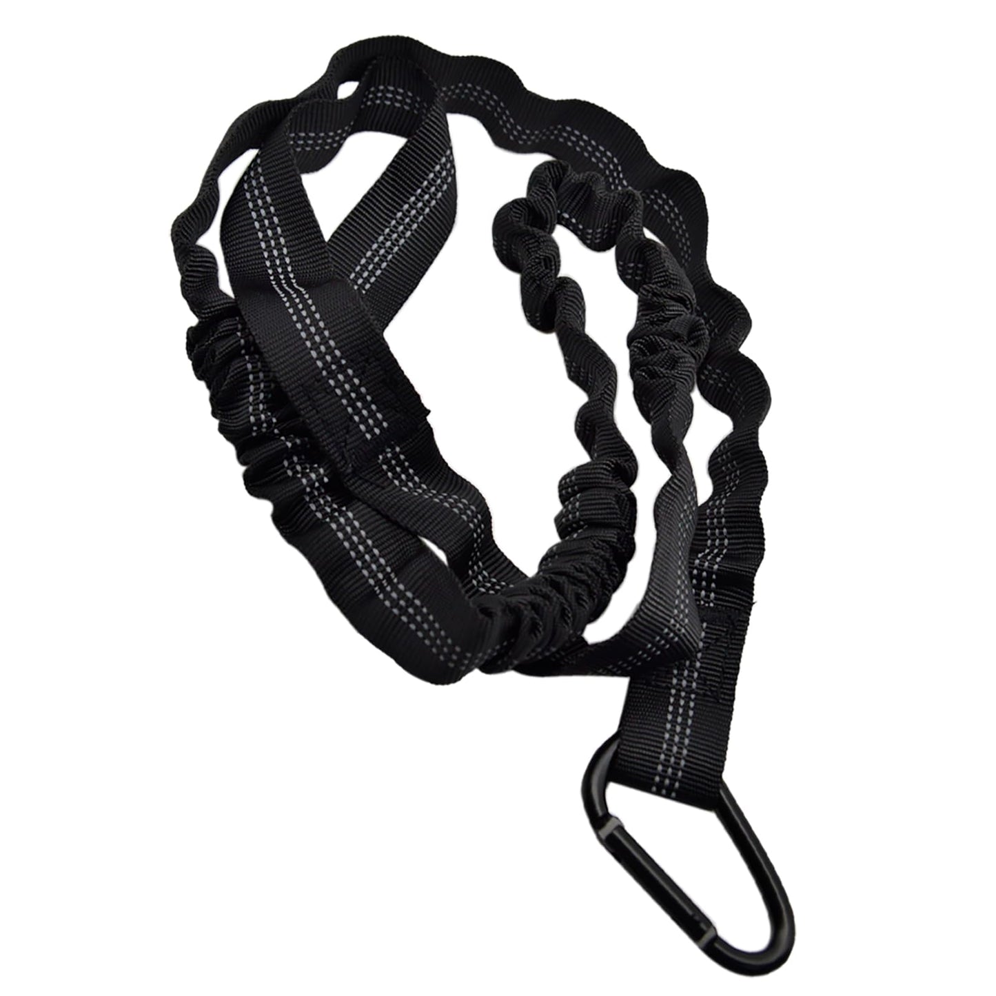 OZXNO 1 Pcs Paddle Leash Kayaking Stretchable Kayak Paddle Holder Tool Lanyard Black Kayak Rod Leash with Carabiner