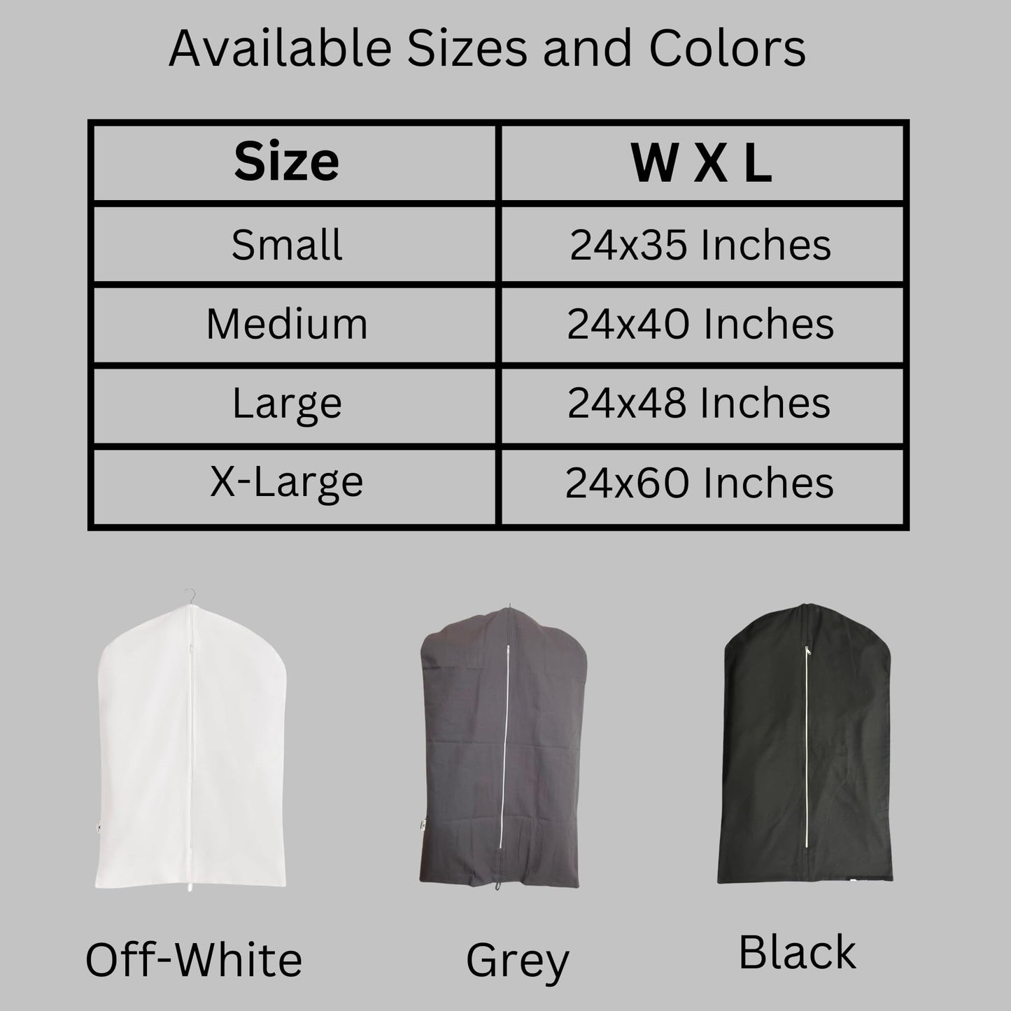 Forever Cotton Premium 100% Cotton Garment Bags – 40" Off-White Canvas Suit Cover with YKK Zipper – Moth Protector, Breathable, Machine Washable, Cover for Coats, Dresses, Jackets & Travel