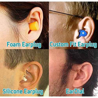 HiFi Earplugs - Invisible Hearing Protection for Concerts, Music Festivals, Musicians, Motorcycles and other Discreet Comfortable High Fidelity Noise Reduction. With Compact Case and App