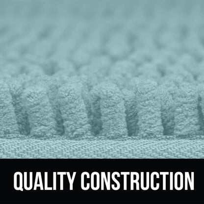 KANGAROO Bathroom Rugs, Chenille Soft Absorbent Bath Rug, Shaggy Shower Mat, Quick Dry Machine Wash Bathmat, Plush Carpet Mats for Tub, Bathtub and Room Home Decor Accessories, 30x20, Seafoam