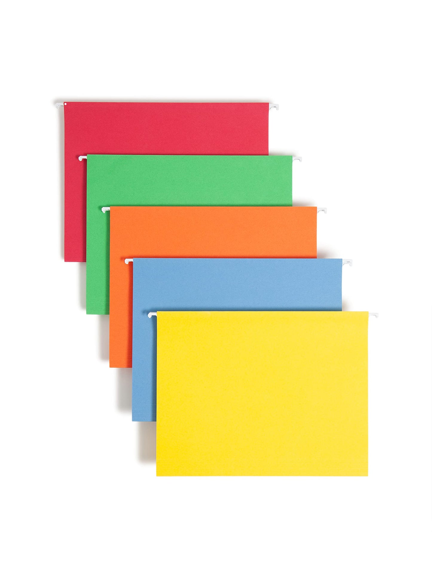 Smead Standard Hanging File Folders, 25 Count, Assorted Primaries, 1/5-Cut Adjustable Tabs, Letter Size (64059)