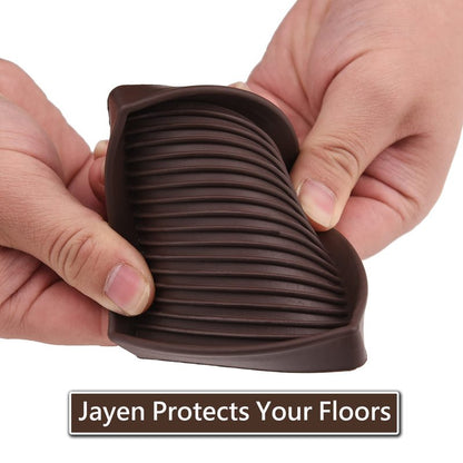 3x3 Non Slip Rubber Furniture Caster Cups for Hardwood Floors, Anti-Slip Square Furniture Coasters Pads Stopper Gripper Floor Protectors for Bed Couch Table