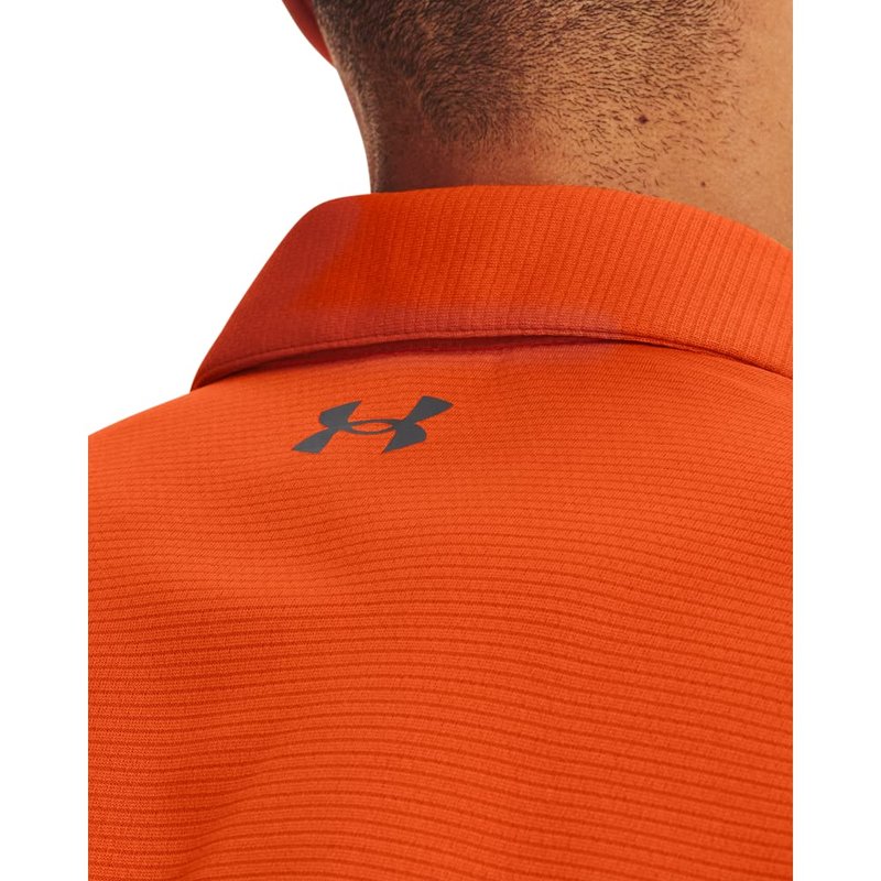 Under Armour Men's Tech Golf Polo, Team Orange (800)/Graphite, 4X-Large