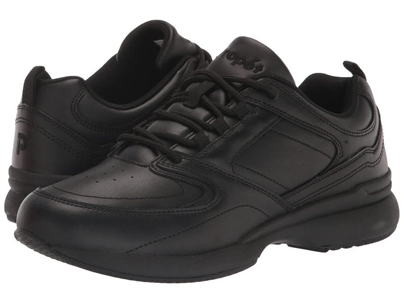 Propét Women's LifeWalker Sport Sneakers, Black, 7 X-Wide US