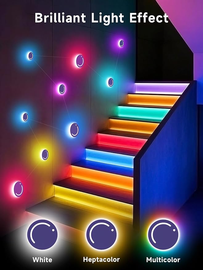 RGB DIY Smart Wall Light, LED Constellation Light, Wall sconces Led Strip Lights, Smart Lamp with App & Remote Control, Music Sync, Colorful Lighting Panels for Home Decor/Gaming/Party